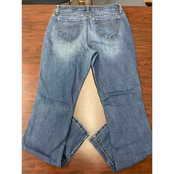 Lee Riders Midrise Straight Dark Wash Jeans Size 8 - Picture 3 of 5